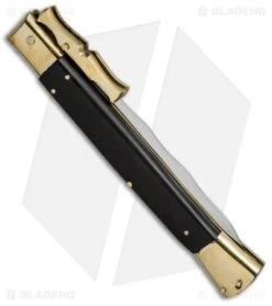 AGA Campolin 13" Bat Swinguard Automatic Brass/Ebony Wood (5.75" Satin Kriss) -AGA Campolin Shop aga 13in swing bat brass ebony kriss side cm