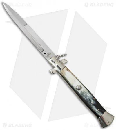 AGA Campolin 15" Ring Pull Automatic Italian Stiletto Brazilian (7" Satin Bayo) 1 AGA Campolin 15" Ring Pull Automatic Italian Stiletto Brazilian (7" Satin Bayo)