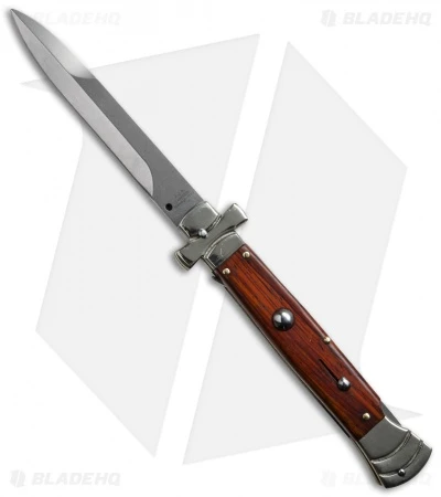 AGA Campolin 9" Maltese Cross Stiletto Automatic Cocobolo (4" Bayonet) 1 AGA Campolin 9" Maltese Cross Stiletto Automatic Cocobolo (4" Bayonet)