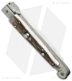 AGA Campolin 9" Sicilian Picklock Automatic Knife Stag Horn (4.1" Satin Bayo) 5 AGA Campolin 9" Sicilian Picklock Automatic Knife Stag Horn (4.1" Satin Bayo) -AGA Campolin Shop aga 9in sicilian stag picklock bottom cm