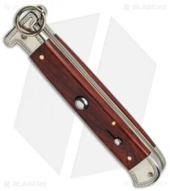 AGA Campolin 9" Francese Ring Pull Automatic Knife Cocobolo (3.7" Satin Flat) -AGA Campolin Shop aga campolin francese engraved coco bottom cm
