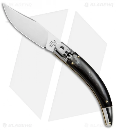 AGA Campolin Diana Lever Lock Automatic Knife Dark Horn (3.75" Satin) 1 AGA Campolin Diana Lever Lock Automatic Knife Dark Horn (3.75" Satin)
