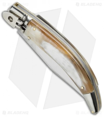 AGA Campolin Diana Lever Lock Automatic Knife Honey Horn (3.75" Satin) 3 AGA Campolin Diana Lever Lock Automatic Knife Honey Horn (3.75" Satin) - Image 3