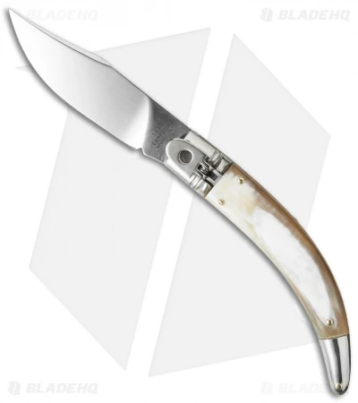 AGA Campolin Diana Lever Lock Automatic Knife Honey Horn (3.75" Satin) 1 AGA Campolin Diana Lever Lock Automatic Knife Honey Horn (3.75" Satin)
