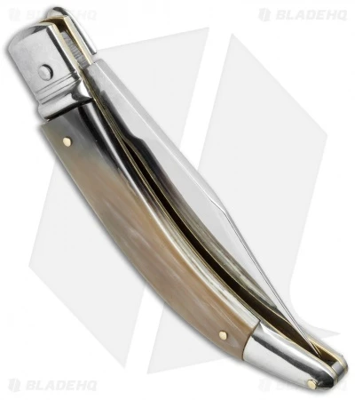 AGA Campolin Diana Lever Lock Automatic Knife Honey Horn (3.75" Satin) 2 AGA Campolin Diana Lever Lock Automatic Knife Honey Horn (3.75" Satin) - Image 2