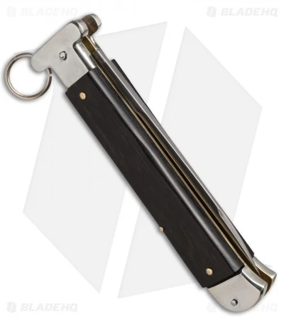 AGA Campolin 9" Francese Ring Pull Automatic Ebony Wood (3.7" Satin Flat) 2 AGA Campolin 9" Francese Ring Pull Automatic Ebony Wood (3.7" Satin Flat) - Image 2