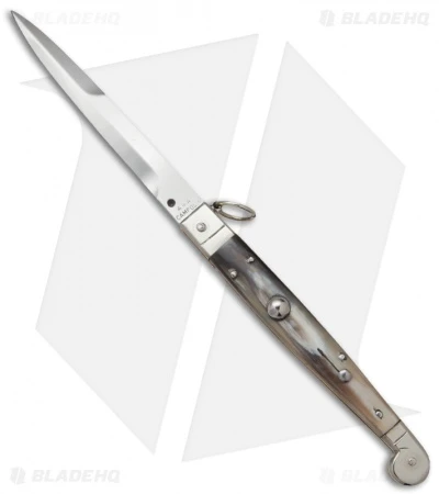 A.G.A. Campolin Sicilian Ring Pull Automatic Knife Brazilian Horn (4" Polish) 1 A.G.A. Campolin Sicilian Ring Pull Automatic Knife Brazilian Horn (4" Polish)