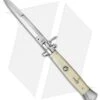 AGA Campolin 15" Ring Pull Automatic Italian Stiletto Sim Ivory (7" Satin Bayo)