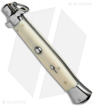 AGA Campolin 15" Ring Pull Automatic Italian Stiletto Sim Ivory (7" Satin Bayo) 2 AGA Campolin 15" Ring Pull Automatic Italian Stiletto Sim Ivory (7" Satin Bayo) - Image 2